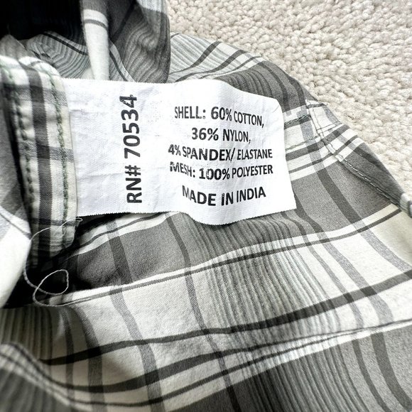 Orvis Men's Long Sleeve Button Down Plaid Olive Green and‎ Light Mint Green Size - Picture 10 of 11